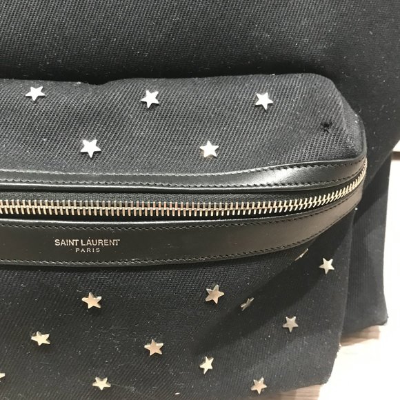 Saint Laurent Canvas Unisex Backpack Bag Black main image 4